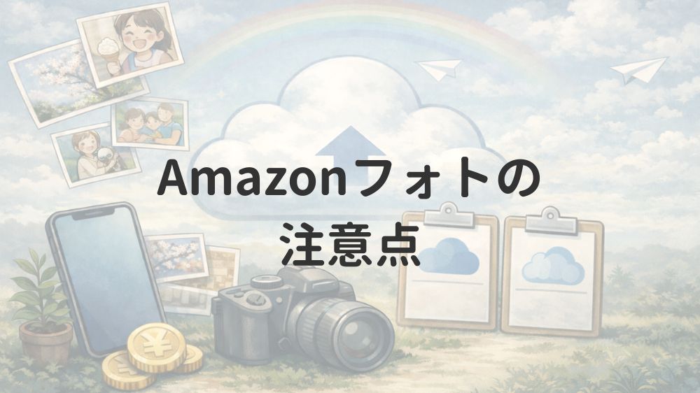 Amazonフォトの注意点